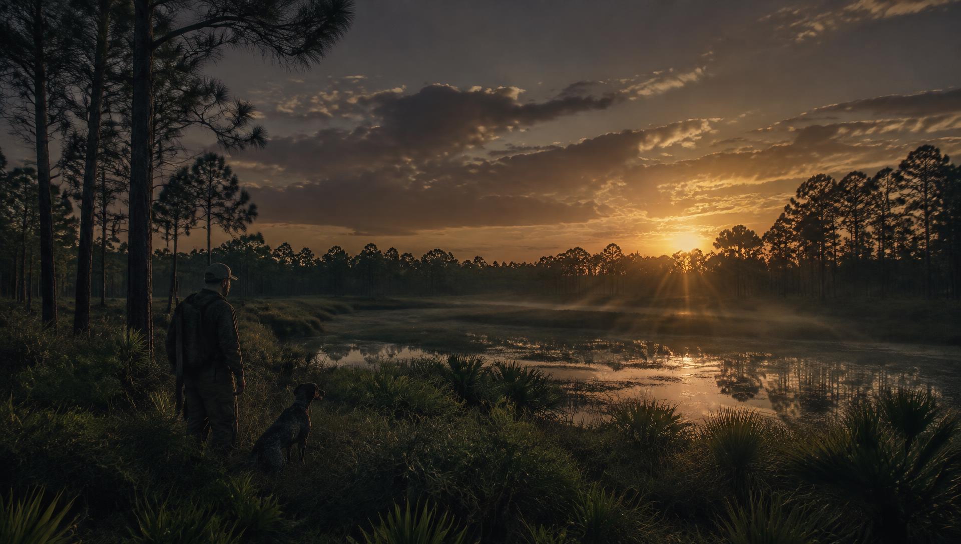 Valor estate pine flatwoods at sunset